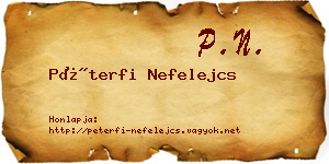 Péterfi Nefelejcs névjegykártya